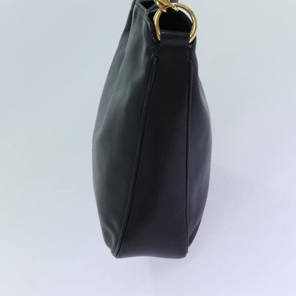 GUCCI Bamboo Shoulder Bag Leather 2way Black Auth 70623 - Picture 4 of 16